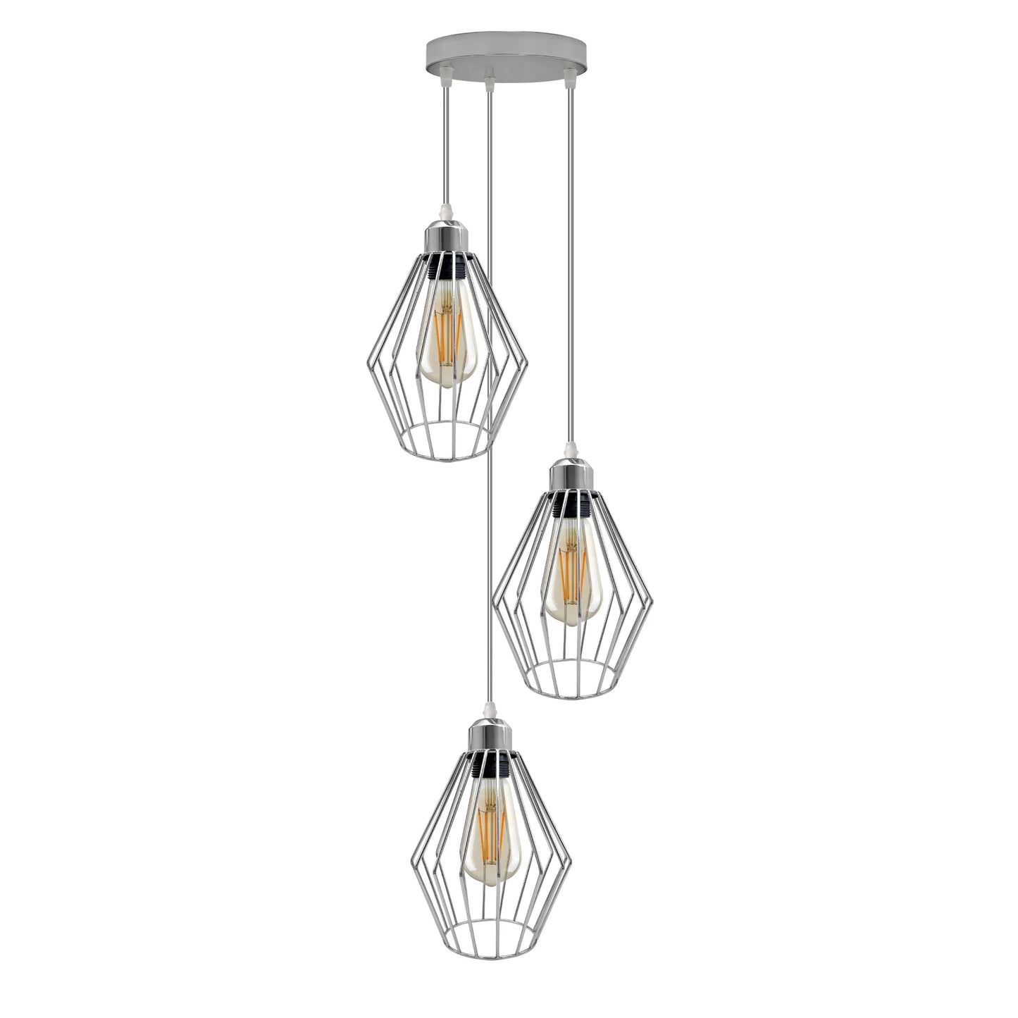 Chrome Wire Cage Ceiling Pendant light~4211-4
