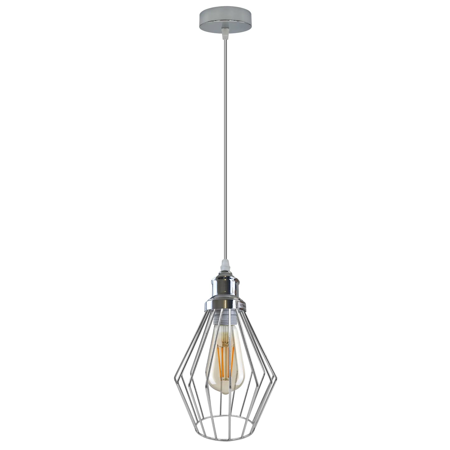 Chrome Wire Cage Ceiling Pendant light~4211-7