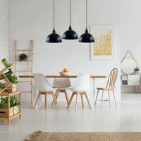 Black 3 light Pendant Light - Over-Table Kitchen Lighting ~5268-0