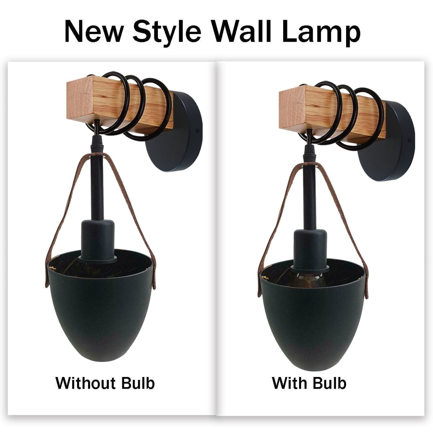 Vintage Wall Lamp Industrial Retro Metal Wood Wall Lights Sconce Lamp Fixture UK~3600-3