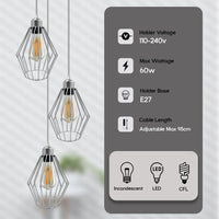 Chrome Wire Cage Ceiling Pendant light~4211-0