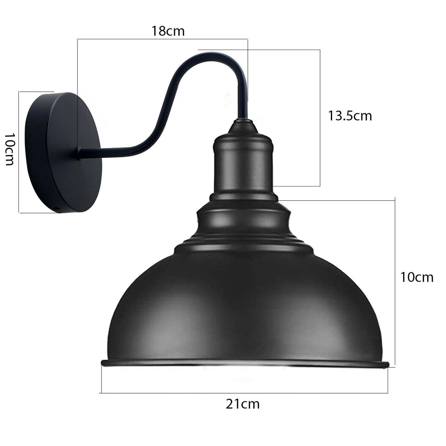 Living Room Black Metal Wall Light Fixture~1852-1