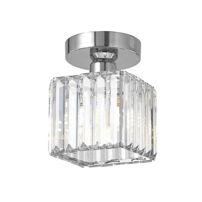 Square Glass Semi Flush Mount Ceiling Light ~4506-6