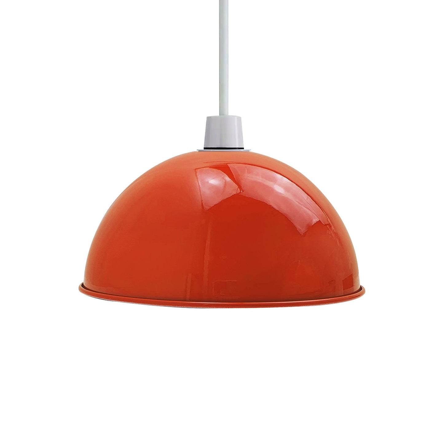 Orange Metal Cylinder Dome Light Shade Lamp shade ceiling light ~1891-1