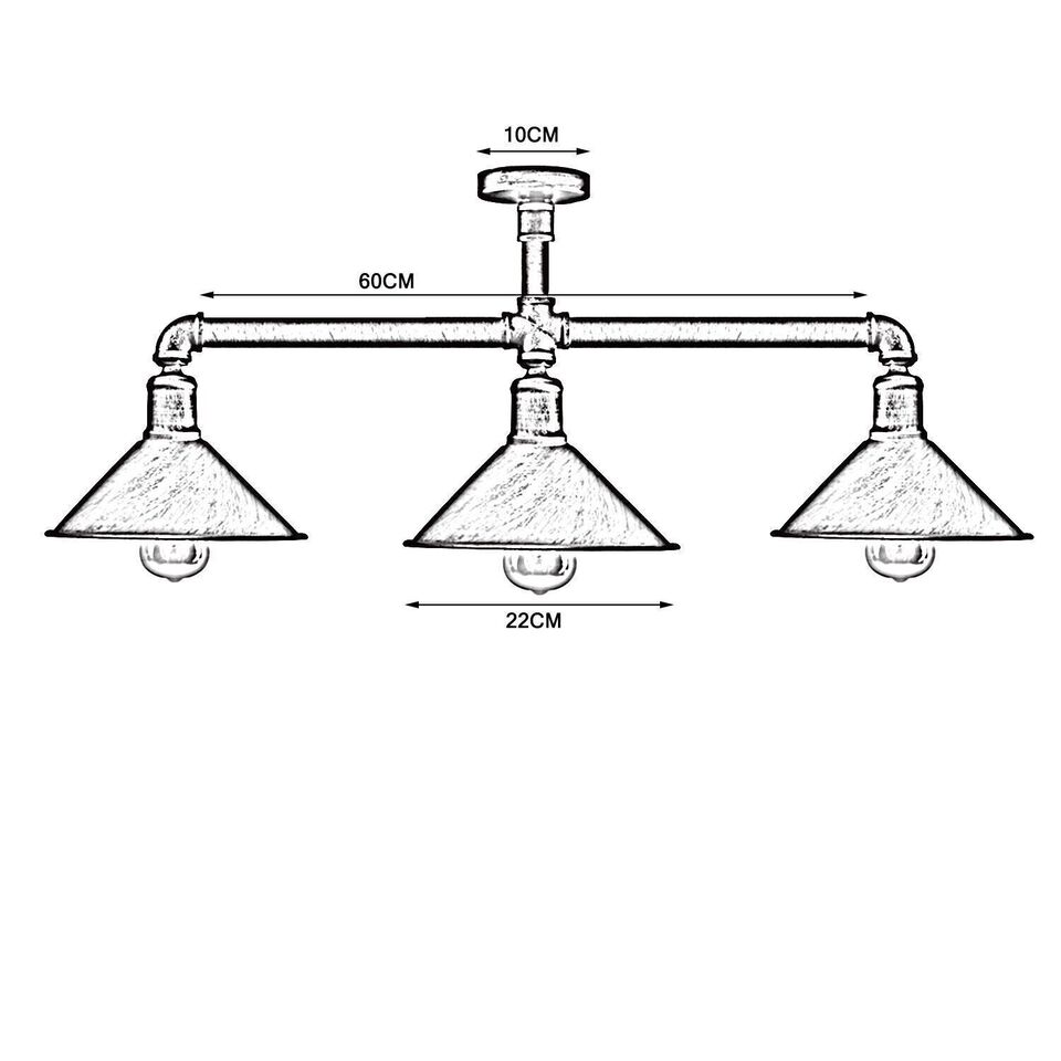 Kitchen Island 3 Light Pendant Bar Ceiling Lamp~3593-2