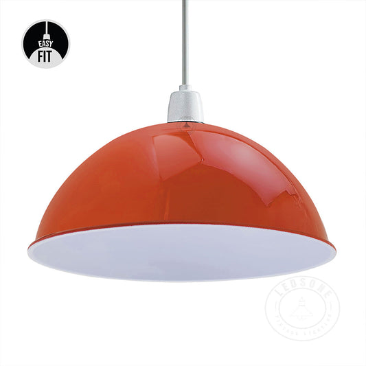 Orange Metal Cylinder Dome Light Shade Lamp shade ceiling light ~1891-0
