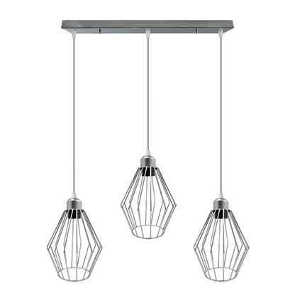 Chrome Wire Cage Ceiling Pendant light~4211-6