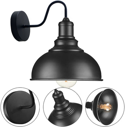 Living Room Black Metal Wall Light Fixture~1852-4