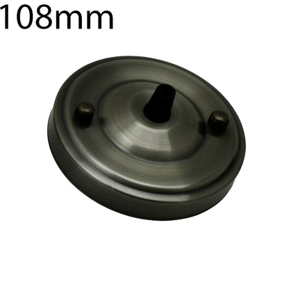 108mm Single Outlet Drop Metal Front Fitting Ceiling Rose~1451-5