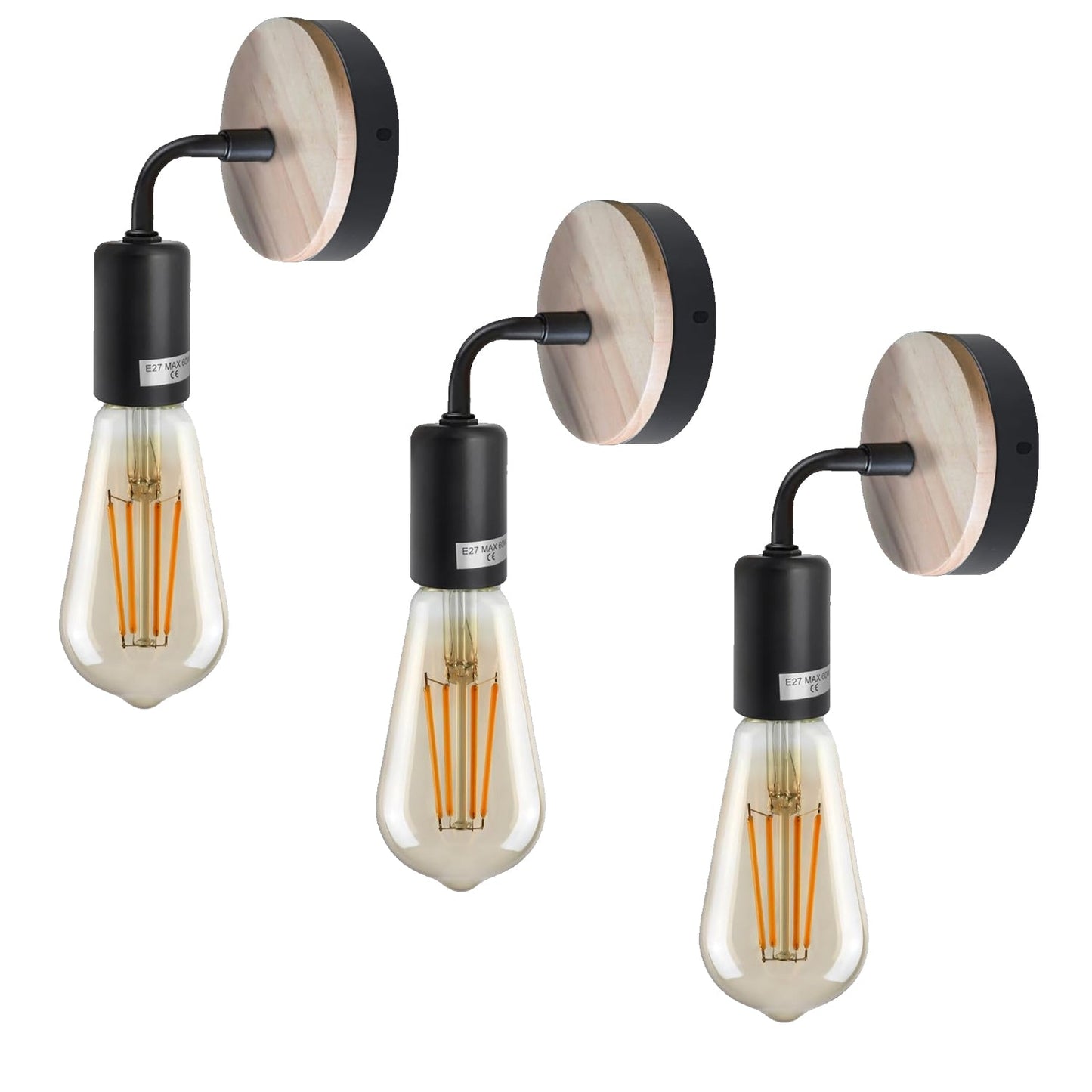 Wood bedside Wall lamp ~ 5120-6
