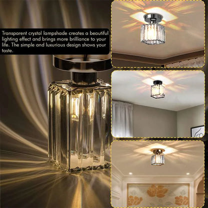Square Glass Semi Flush Mount Ceiling Light ~4506-2