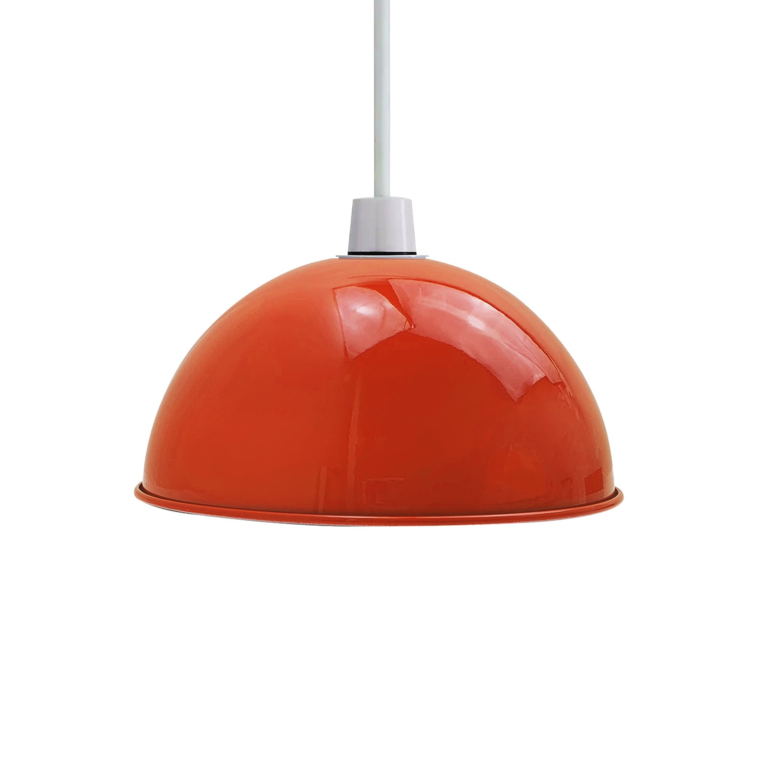 Orange Metal Cylinder Dome Light Shade Lamp shade ceiling light ~1891-1