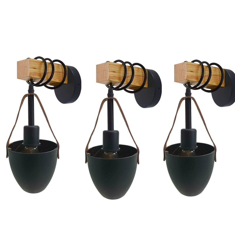 Vintage Wall Lamp Industrial Retro Metal Wood Wall Lights Sconce Lamp Fixture UK~3600-1