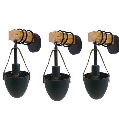 Vintage Wall Lamp Industrial Retro Metal Wood Wall Lights Sconce Lamp Fixture UK~3600-1